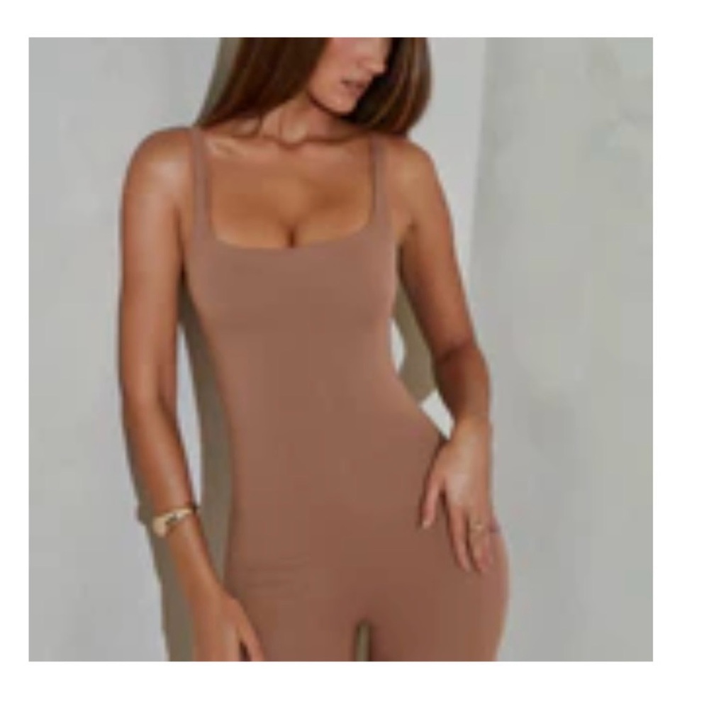 Oh Polly Square Neck unitard in BLACK